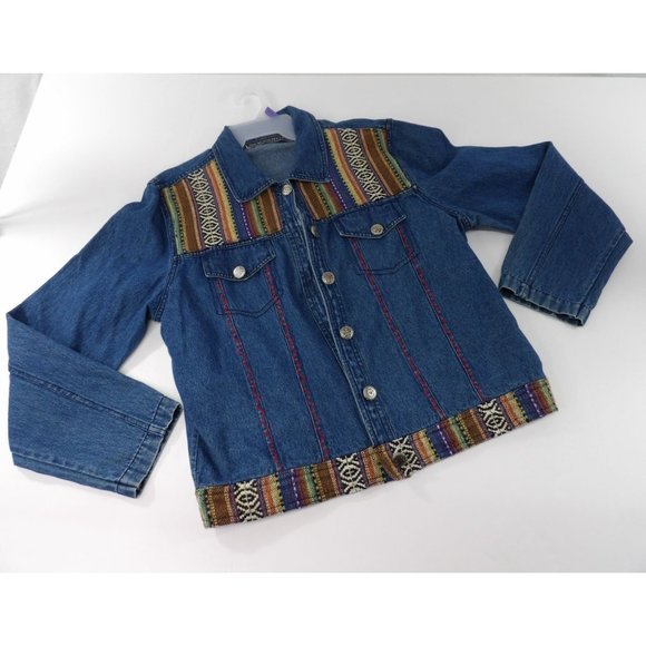 New Identity Jackets & Blazers - Women's Washed Denim Casual Jacket W/Button Pockets size small